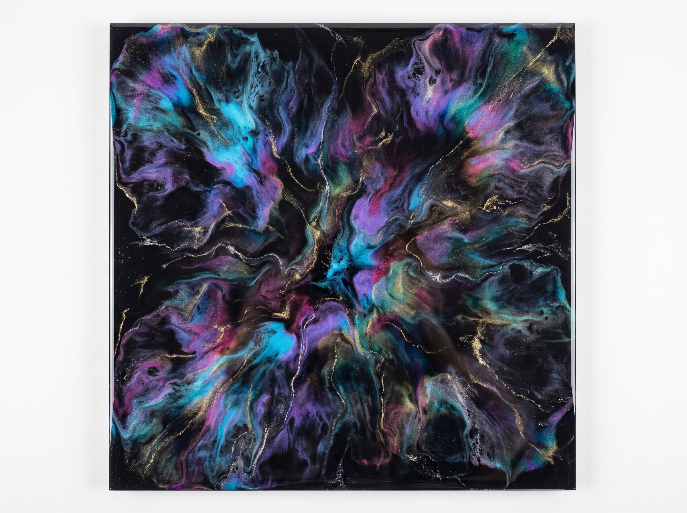 Iridescent epoxy finish sample